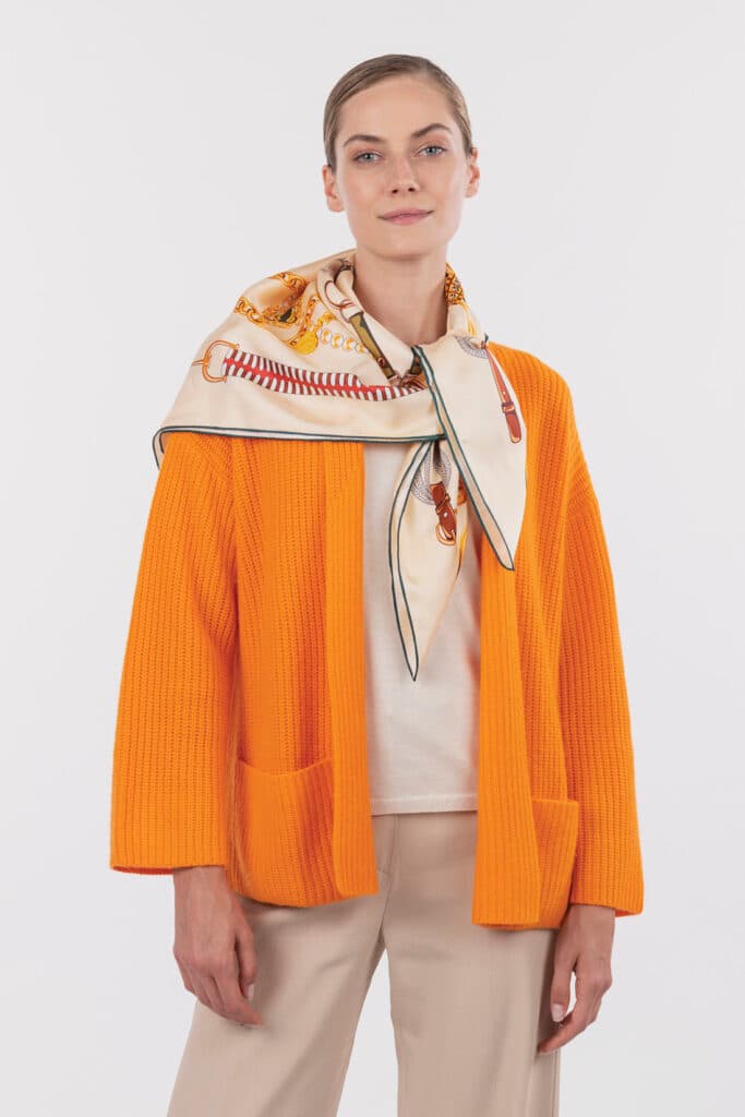 Foulard bedruckten gemustert reine Seide 90×90 cm