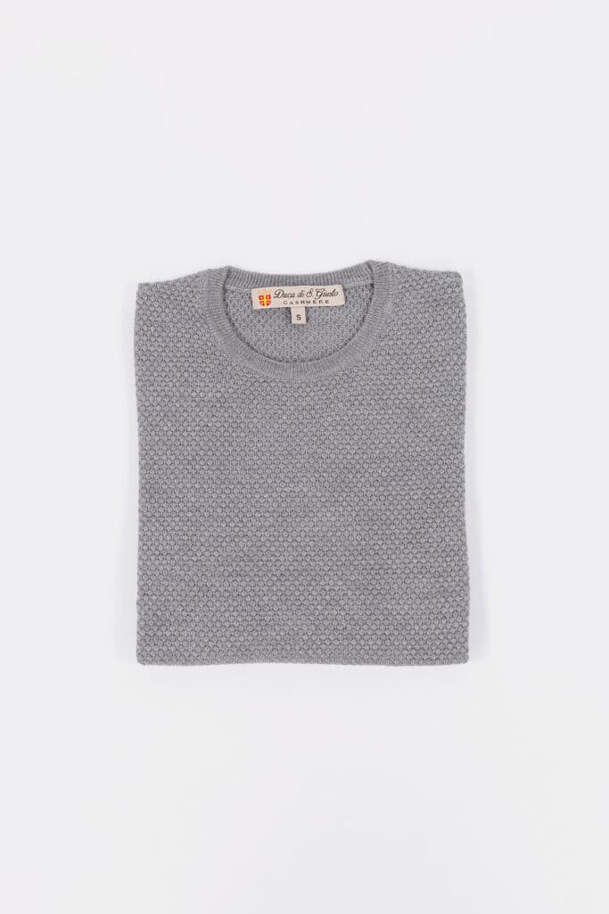 Kids' moss stitch crew neck