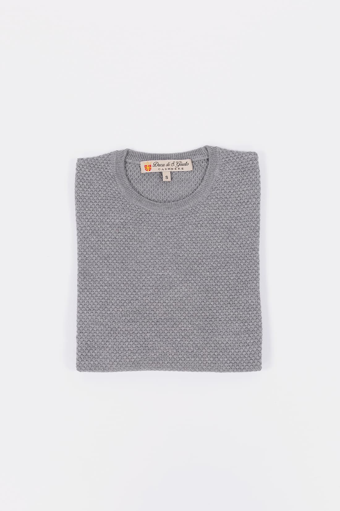 Kids' moss stitch crew neck