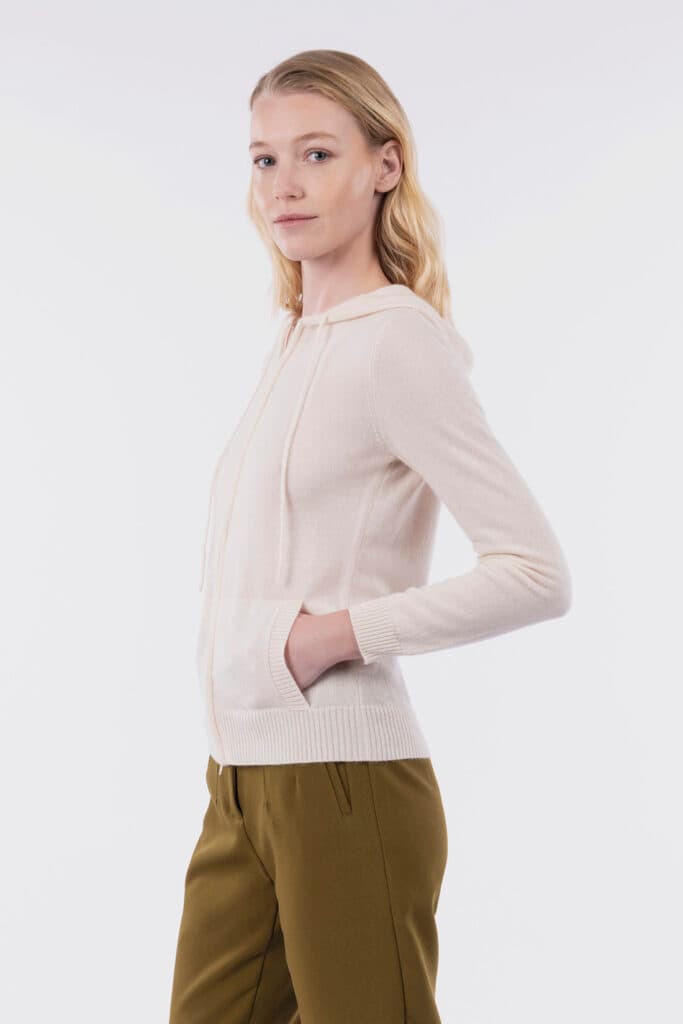 Felpa zip con cappuccio