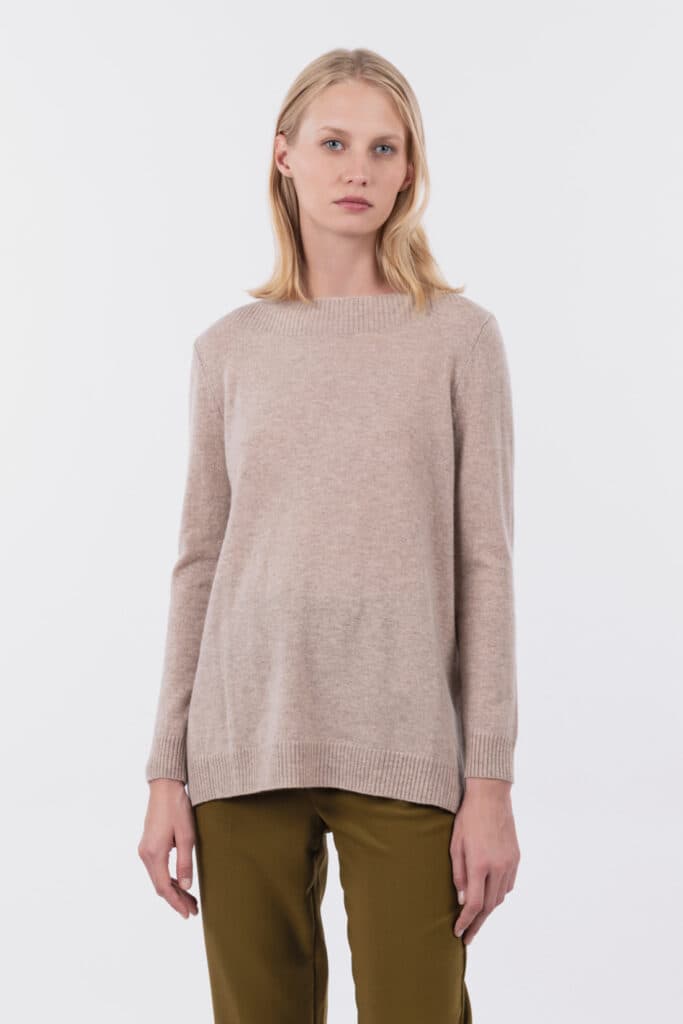 A-line boat neck pullover