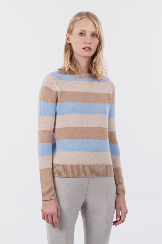 Striped crewneck pullover