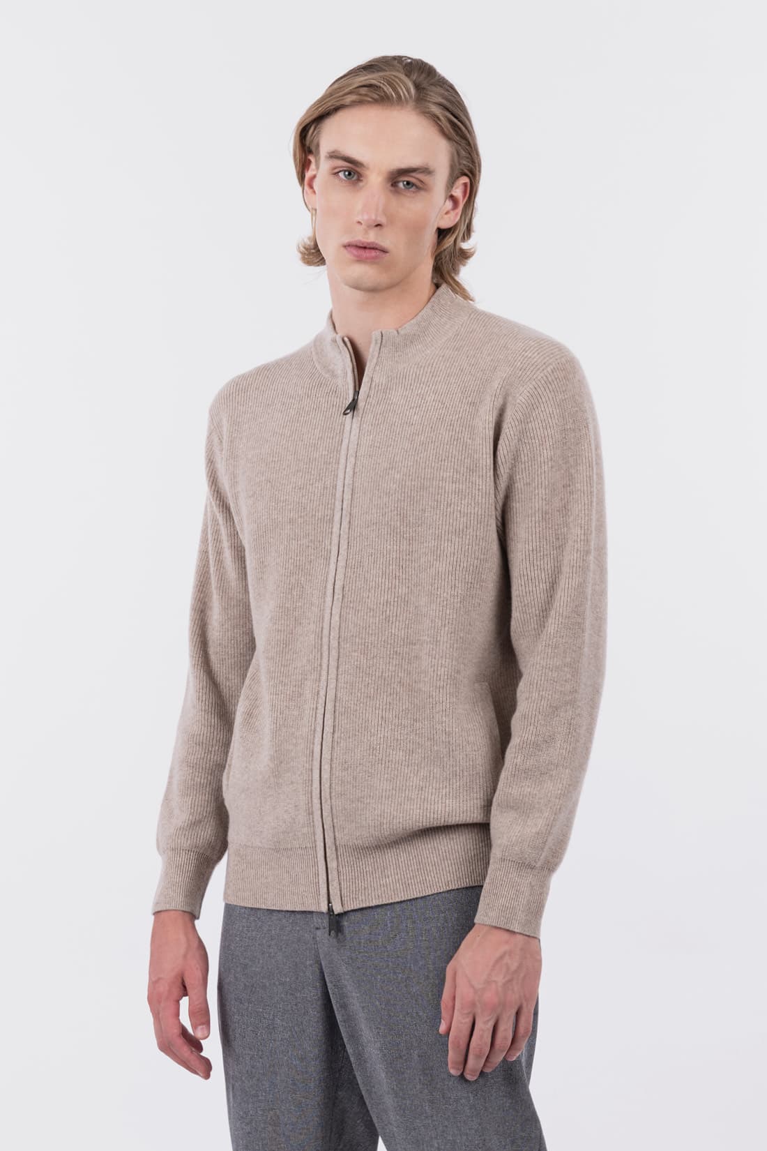 Cardigan con zip costa inglese