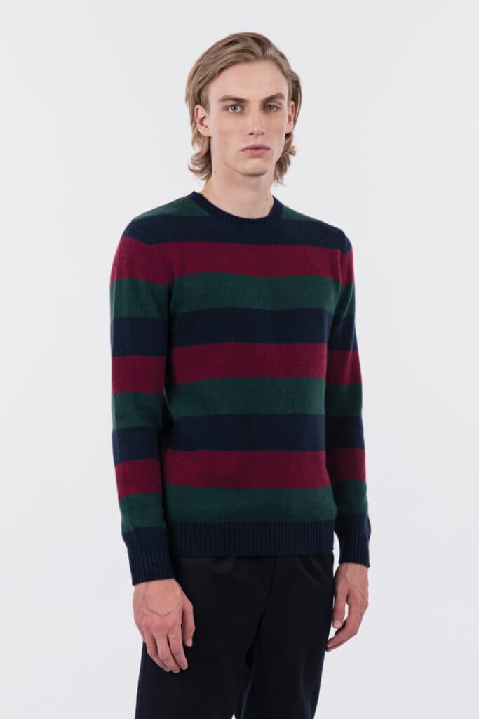 Stiped crew neck pullover