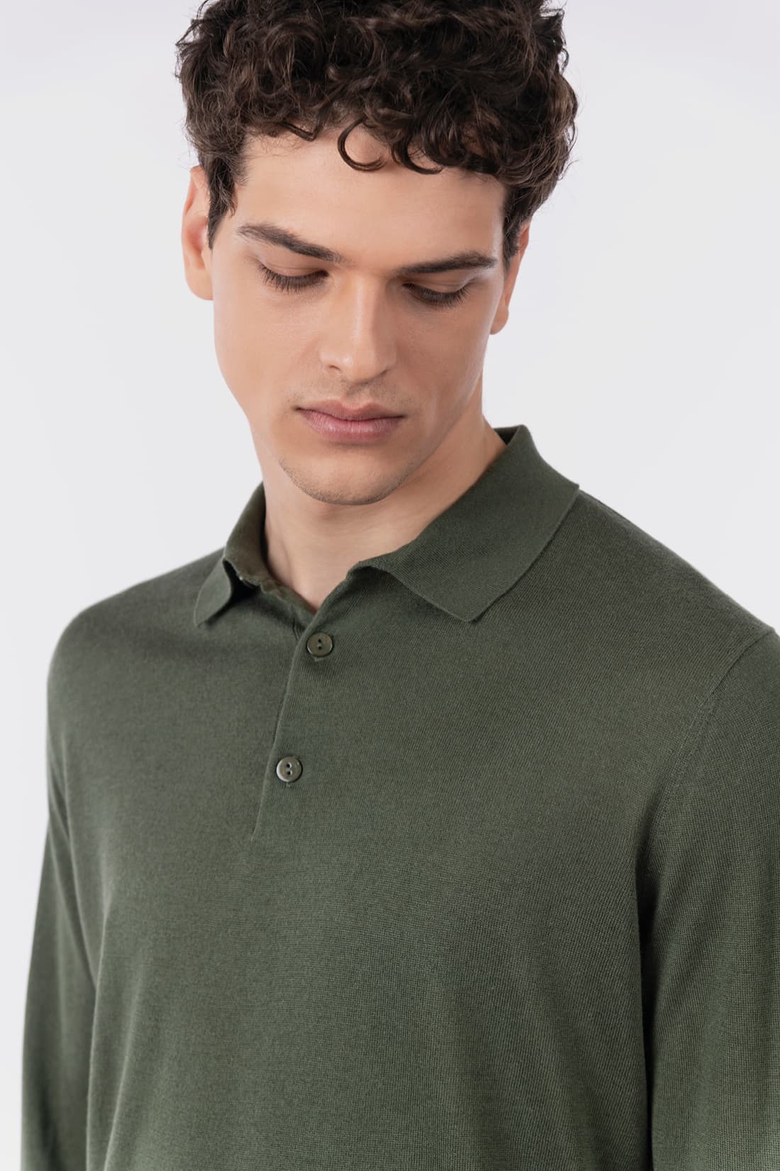 Long-sleeve polo shirt