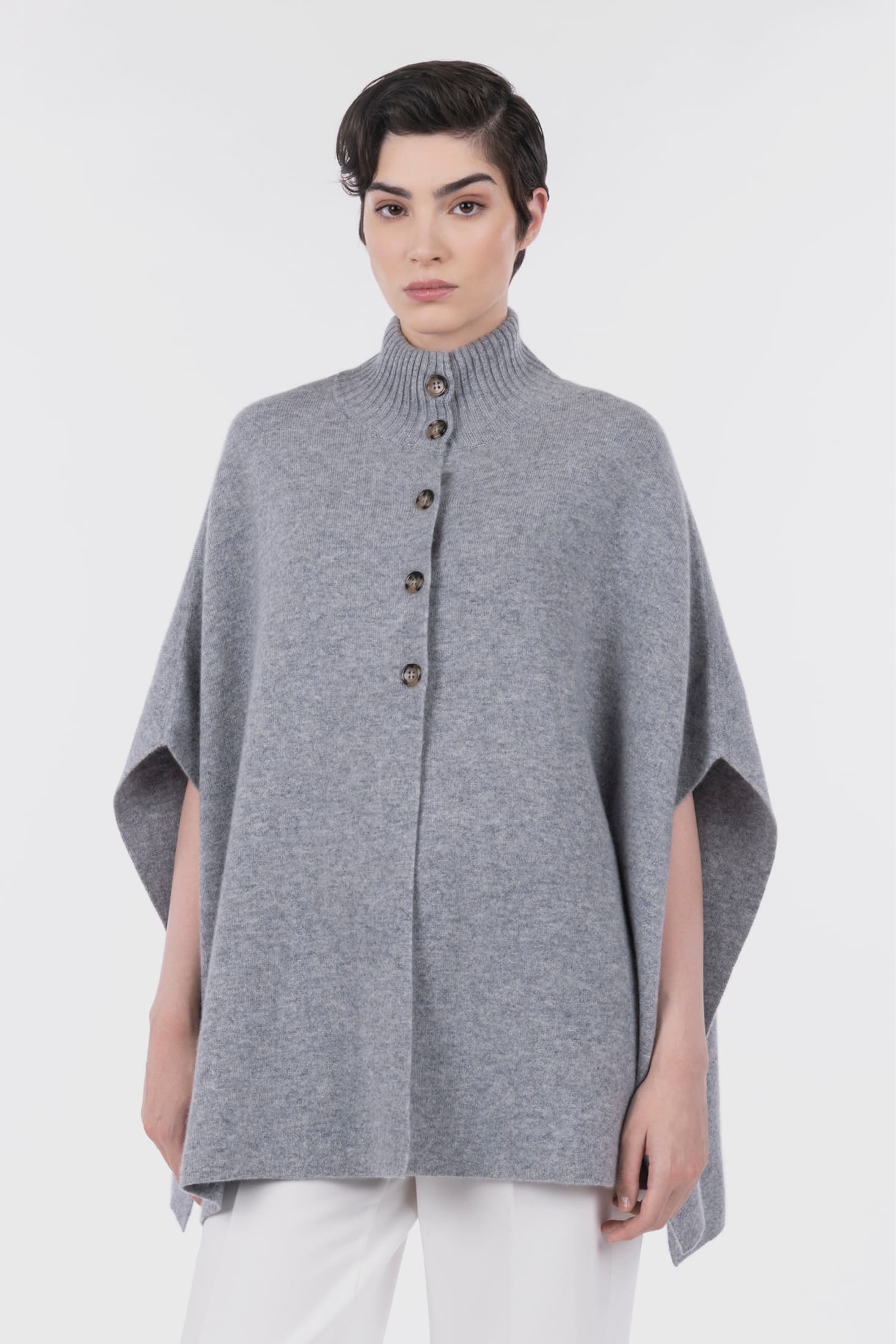 Buttoned poncho