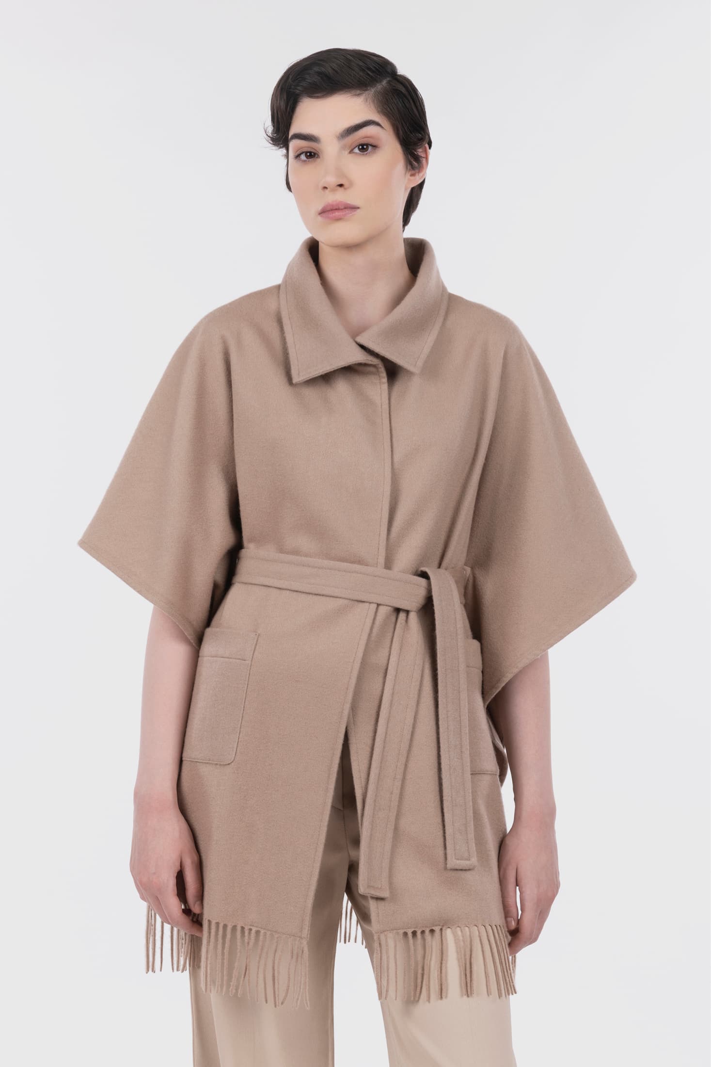 Fringed Cape with Belt