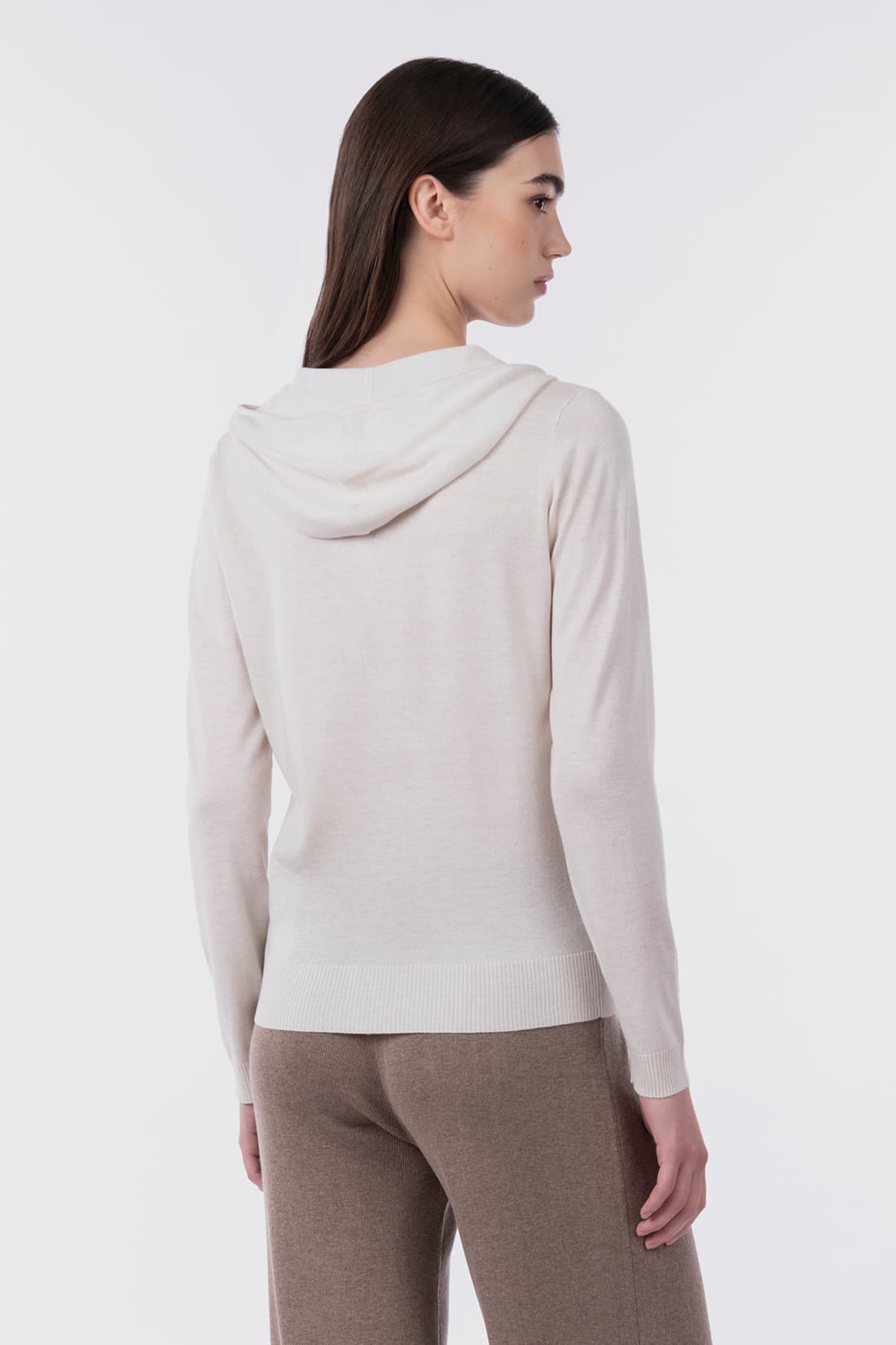 Felpa zip con cappuccio