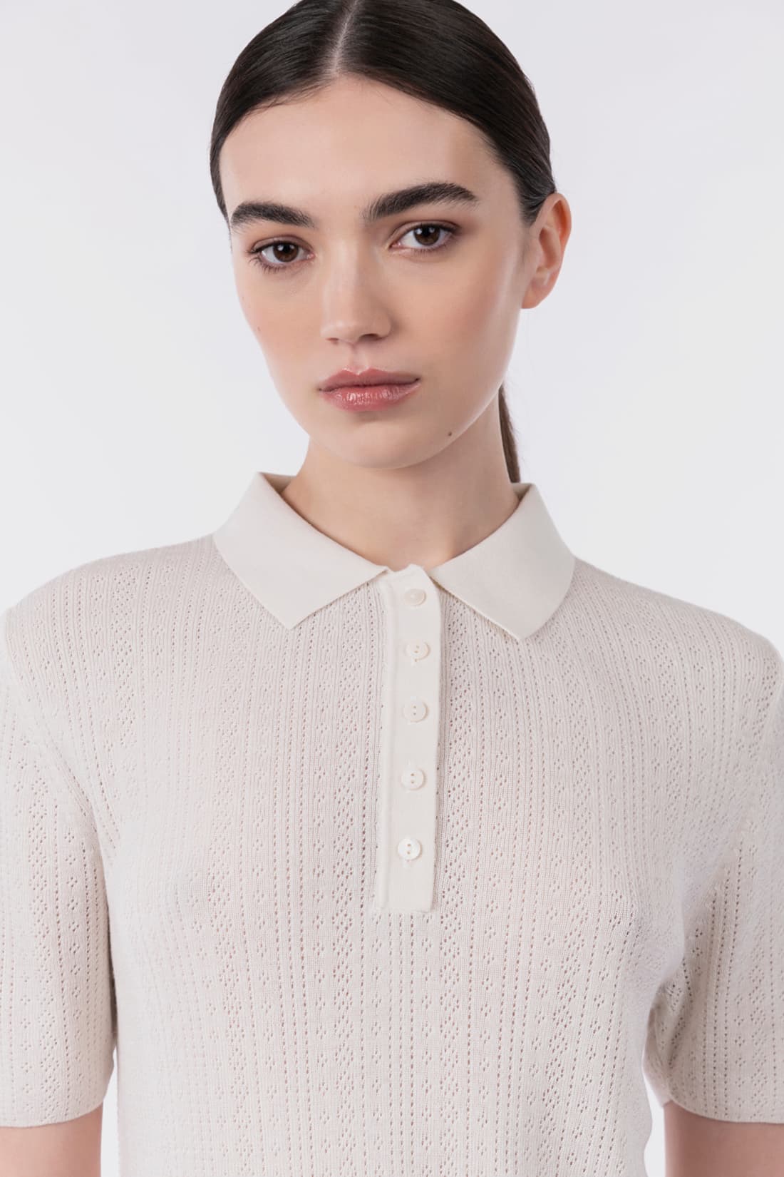 Openwork polo