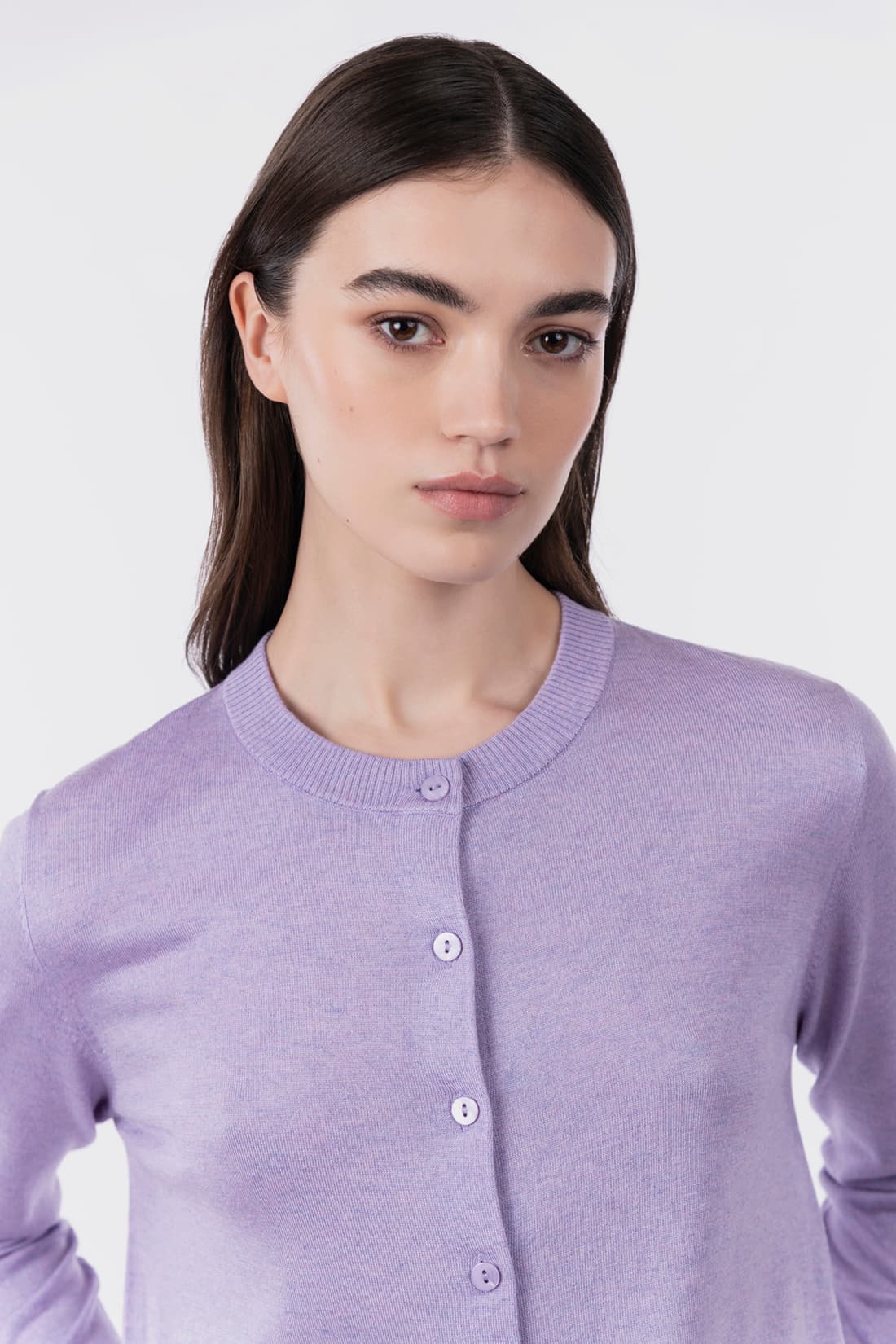 Cardigan girocollo basico