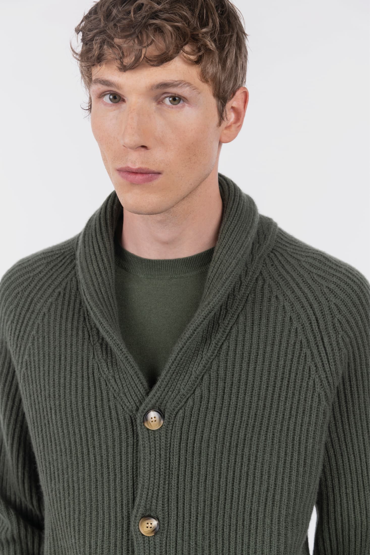 Cardigan collo sciallato