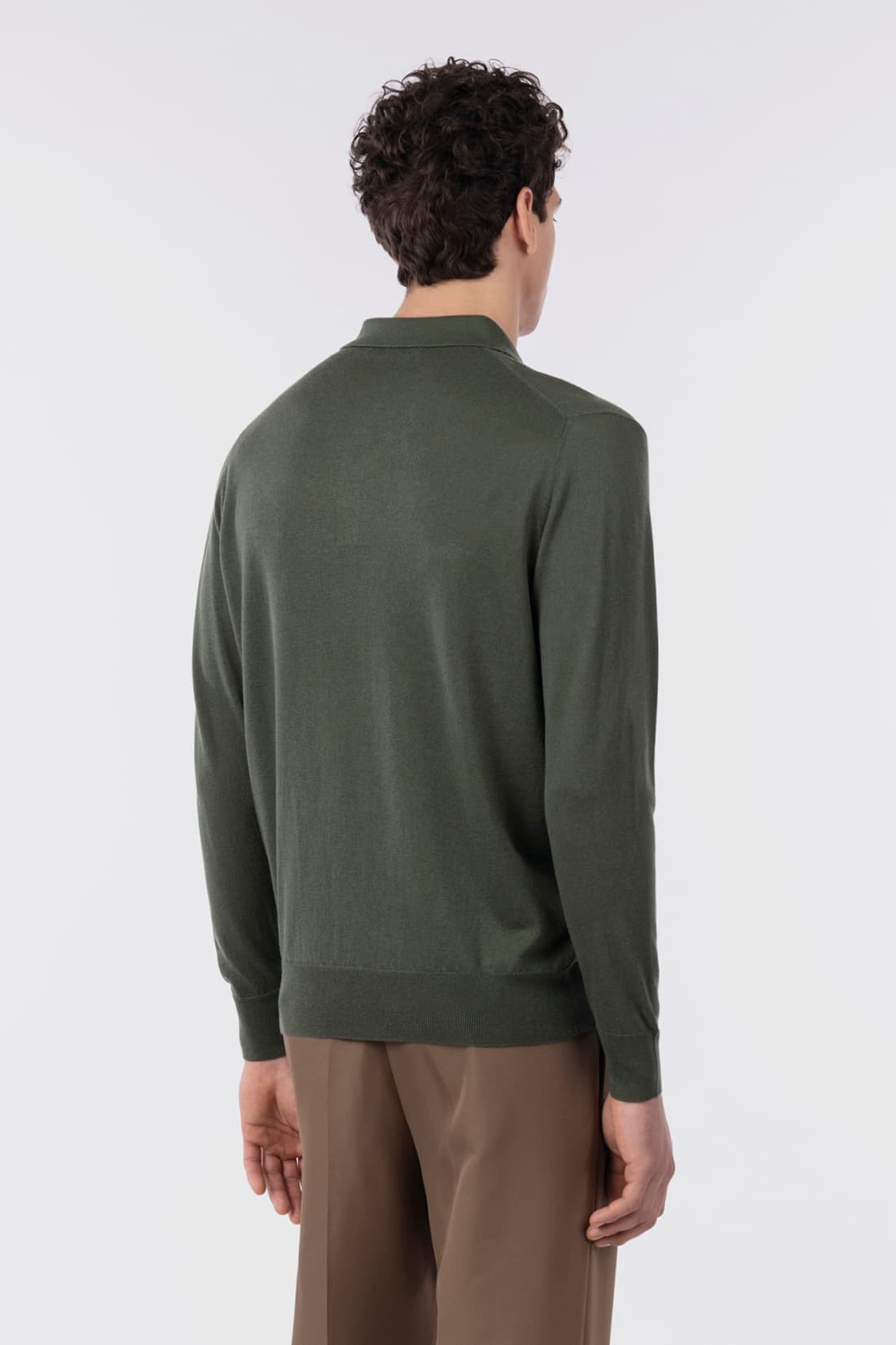 Long-sleeve polo shirt
