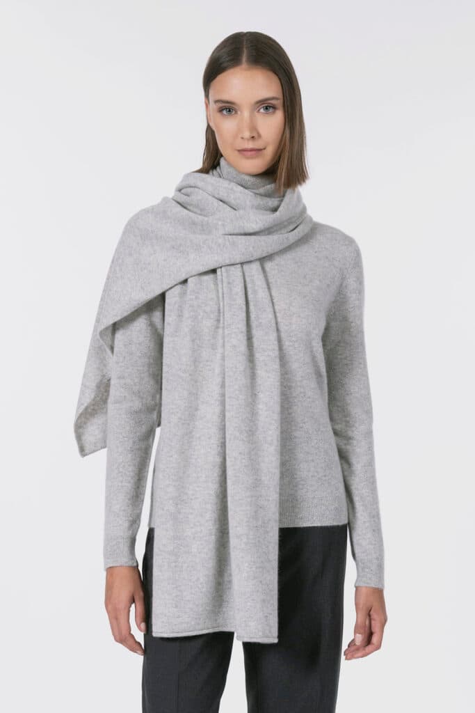 Raw cut edge scarf