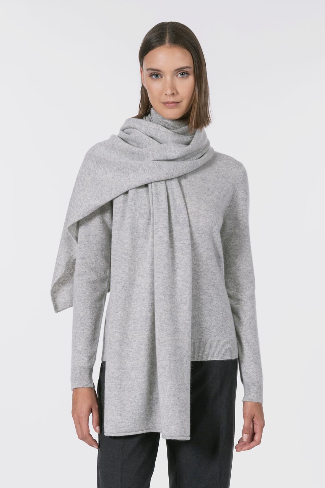 Raw cut edge scarf