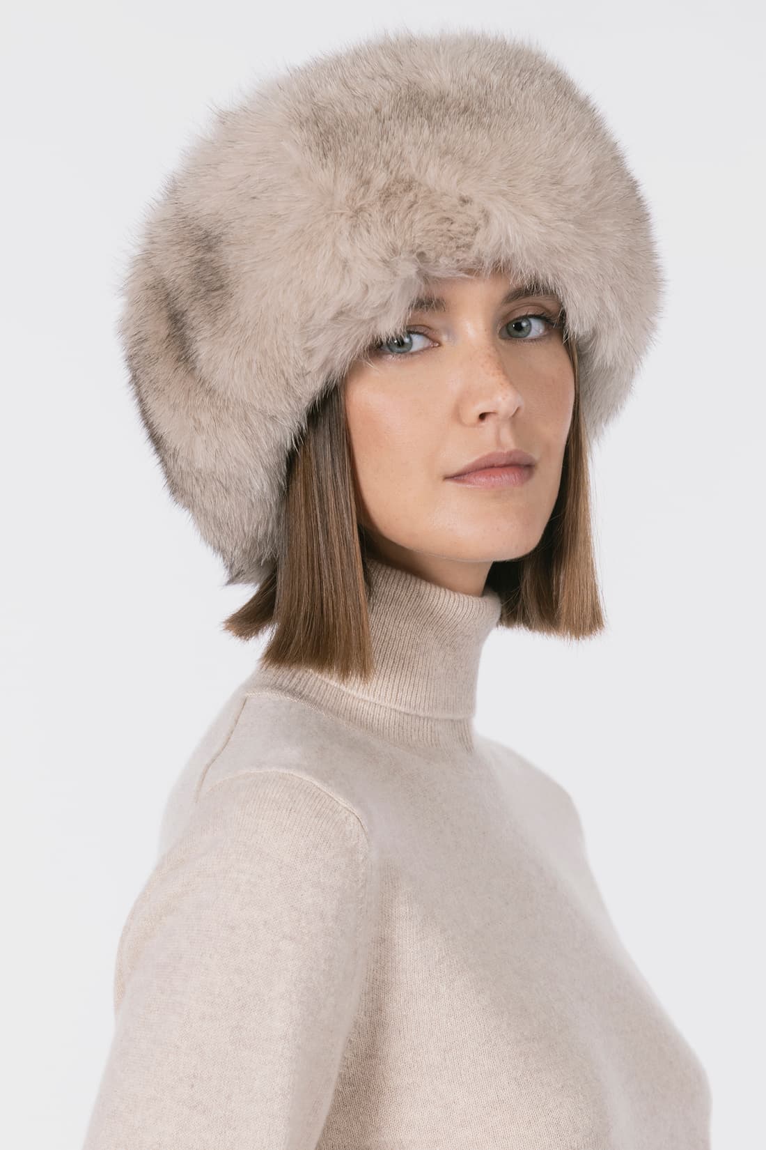 Headband with fox fur