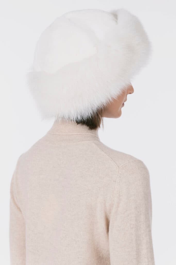 Rex Rabbit Fur Hat with Fox Fur Trim