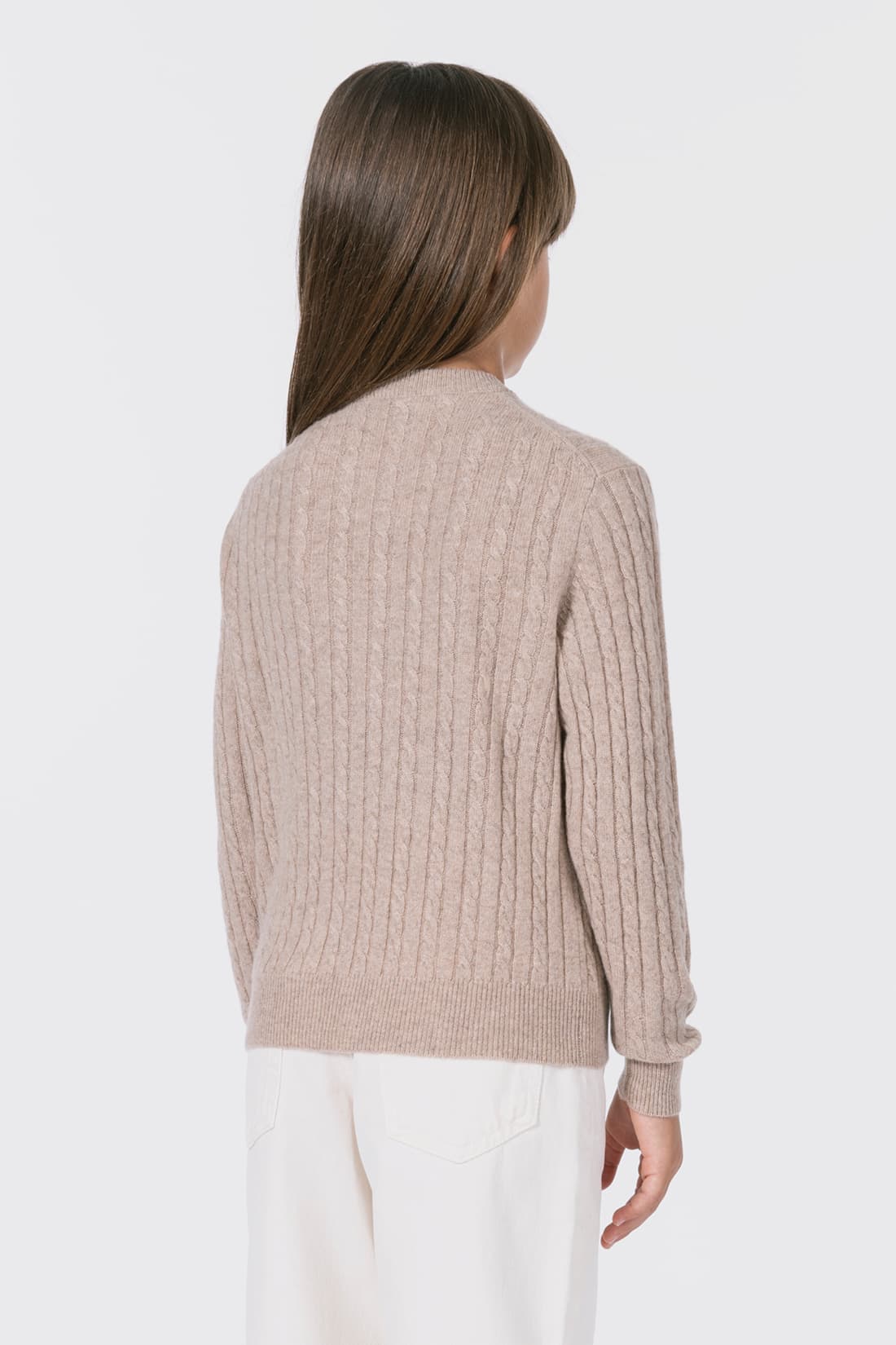 Kids' cable-knit crew neck