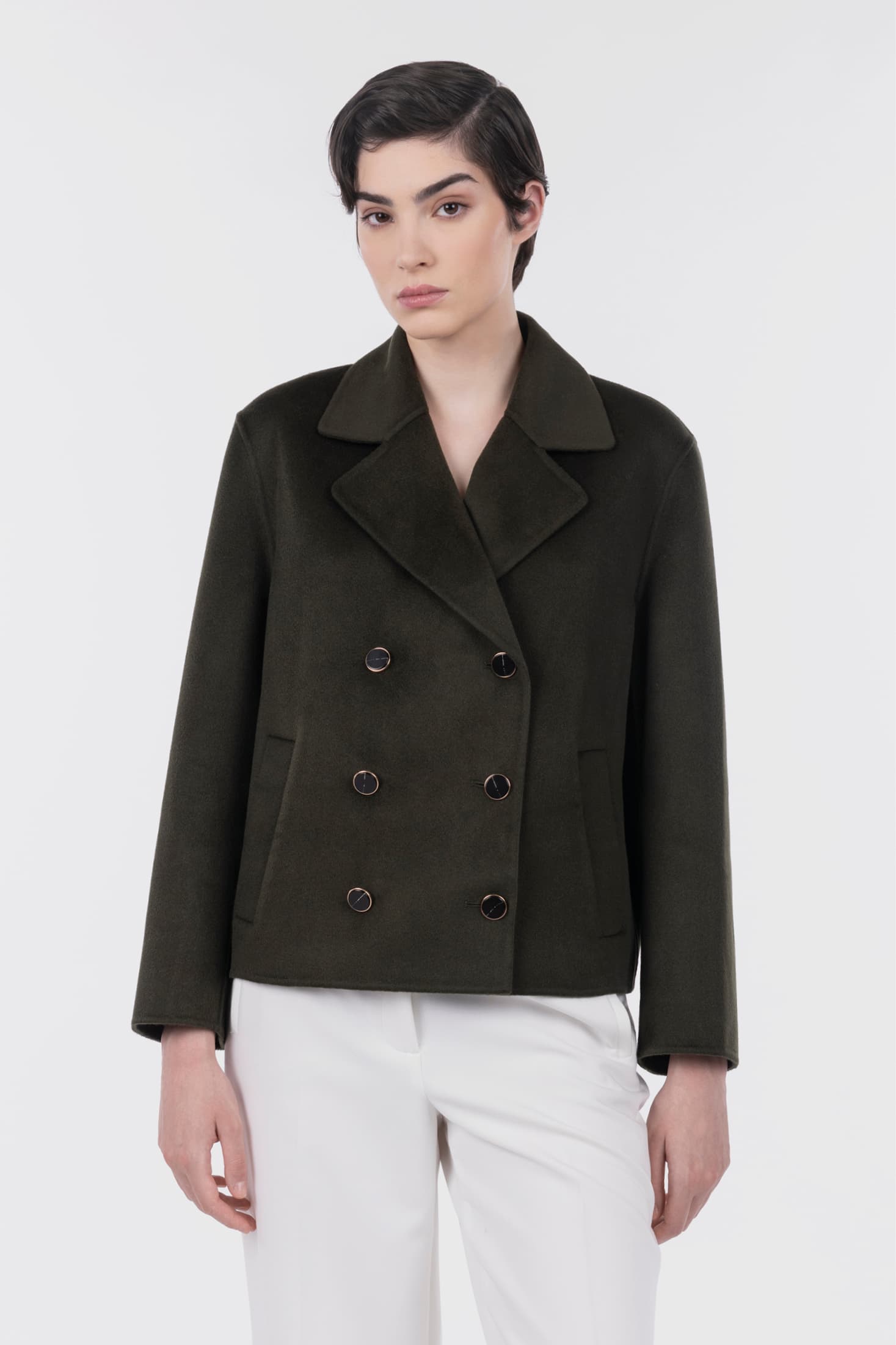 Double-Breasted Short Coat