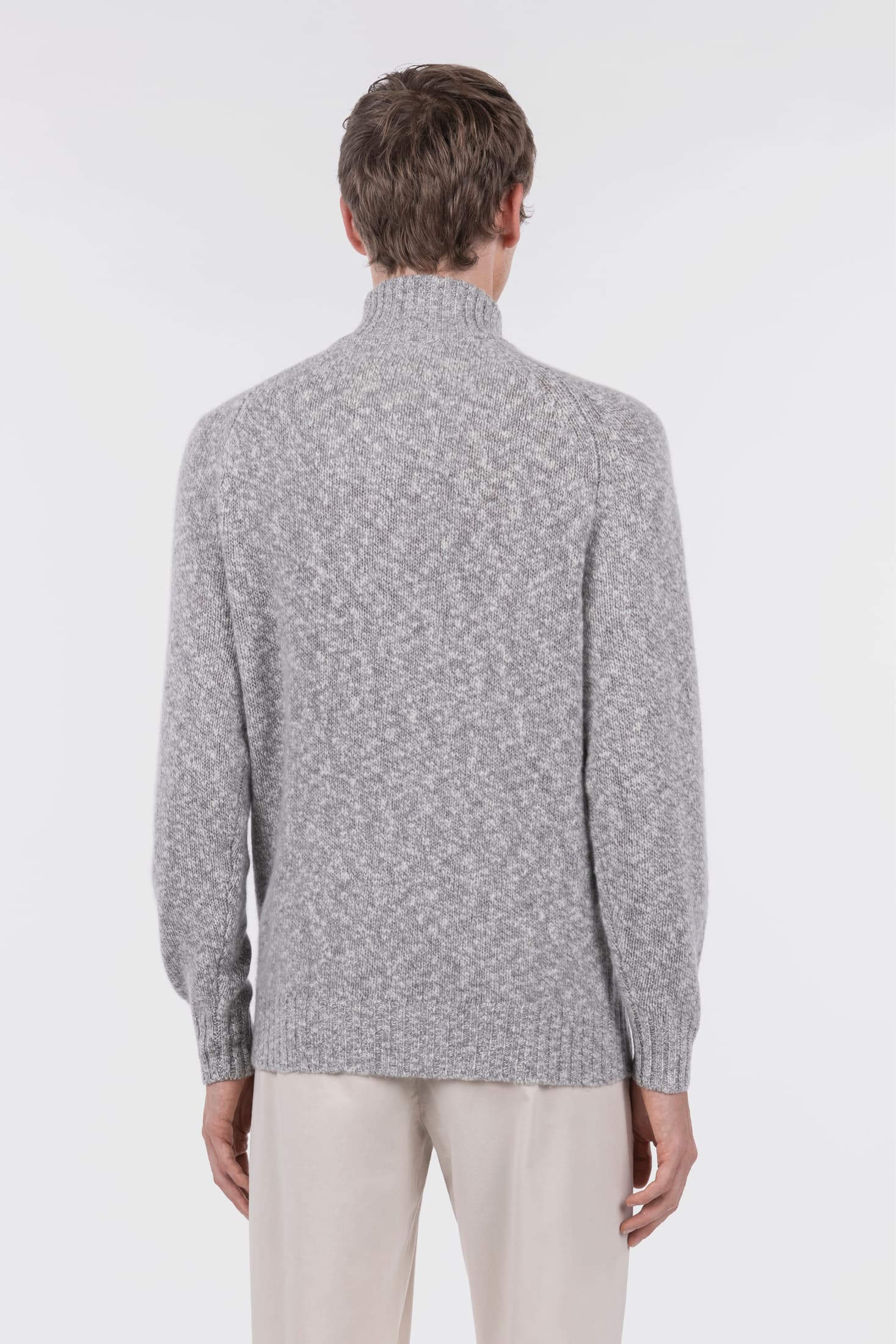 Mélange Zip Cardigan